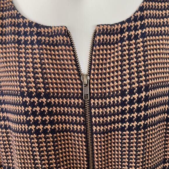 Cabi 3902 Flounce Hem Plaid Longline Full-Zip Jacket 2 Way Zipper Women’s Size S - Picture 6 of 15